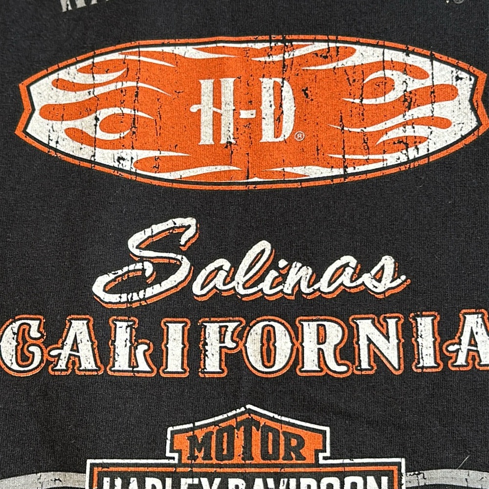 Harley-Davidson t-shirt featuring graphics Monterey and Salinas California XL - Picture 7 of 7
